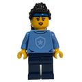 fig-013317 – Police Officer, Sweater with Police Badge, Black Hair, Blue Hairband