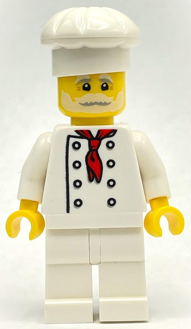 fig-013487 – Pizza Chef - White Torso, White Legs, White Hat, White Beard