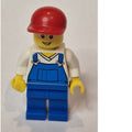 fig-013508 – Man, Blue Overalls over White V-Neck Shirt, Red Cap, Glasses, 3626cpr0646 Head