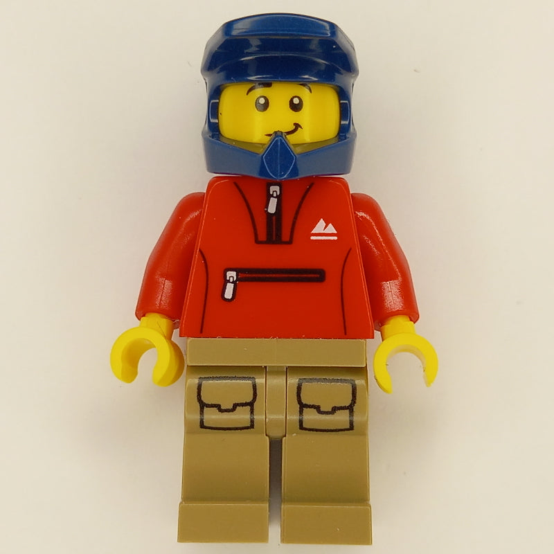 fig-013509 – Red Torso, Dark Tan Legs, Dark Blue Helmet