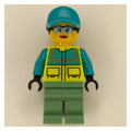 fig-013511 – Paramedic - Vibrant Yellow Torso, Sand Green Legs, Dark Turquoise Cap