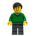 fig-013520 – Green Torso, Dark Bluish Grey, Dark Brown Hair