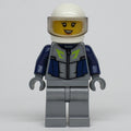 fig-013553 – Race Driver - Flat Silver Torso, Flat Silver Legs, White Helmet