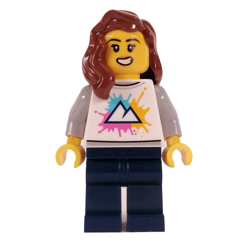 fig-013557 – White Torso, Dark Blue Legs, Reddish Brown Hair