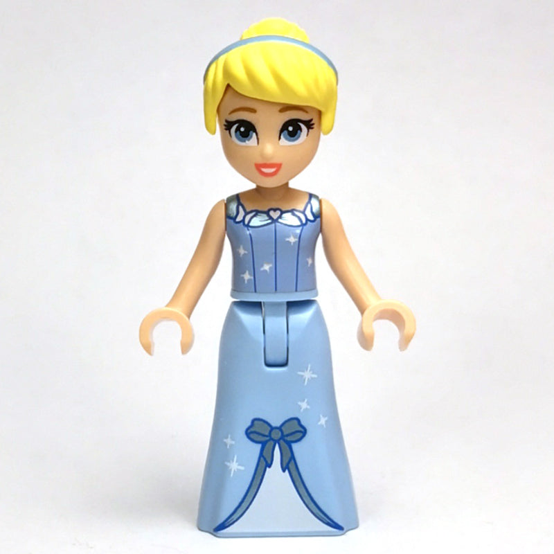 fig-013559 – Cinderella - Bright Light Blue Dress, White Under-Dress - Thin Hinge, Hair Band