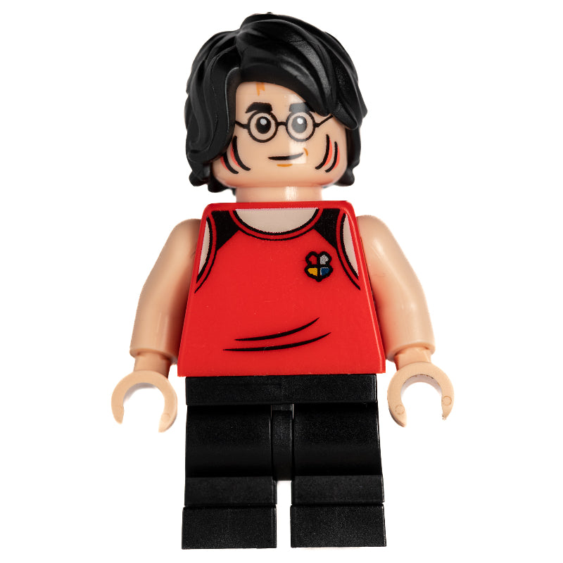 fig-013561 – Harry Potter, Tournament Uniform Red Diving Outfit with Hogwarts Crest, Black Legs