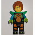 fig-013572 – Stunt Rider, Black, Orange, and Green Race Suit