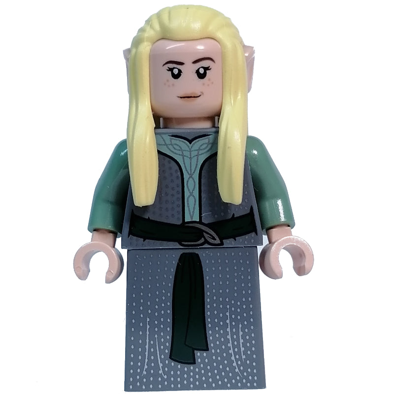 fig-013603 – Elf - Dark Bluish Grey Torso, Dress, Bright Light Yellow Hair