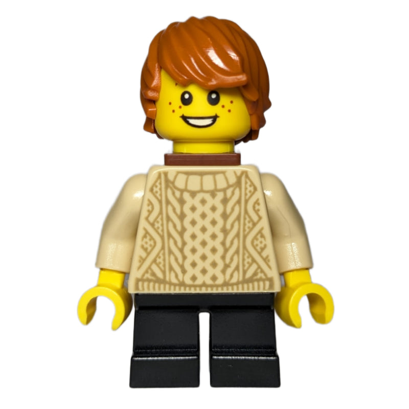 fig-013631 – Kid - Tan Torso, Black Legs, Dark Orange Hair