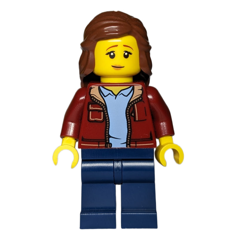 fig-013636 – Dark Red Torso, Dark Blue Legs, Reddish Brown Hair