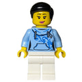 fig-013639 – Bright Light Blue Torso, White Legs, Black Hair