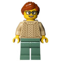 fig-013645 – Tan Torso, Sand Green Legs, Dark Orange Hair