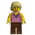 fig-013648 – Bright Pink Torso, Dark Red Legs, Tan Hair