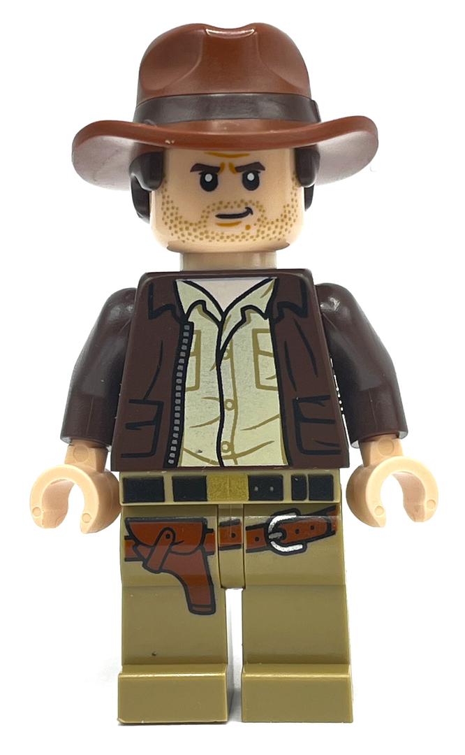 fig-013687 – Indiana Jones in Dark Brown Jacket, Tan Shirt, Light Nougat Hands
