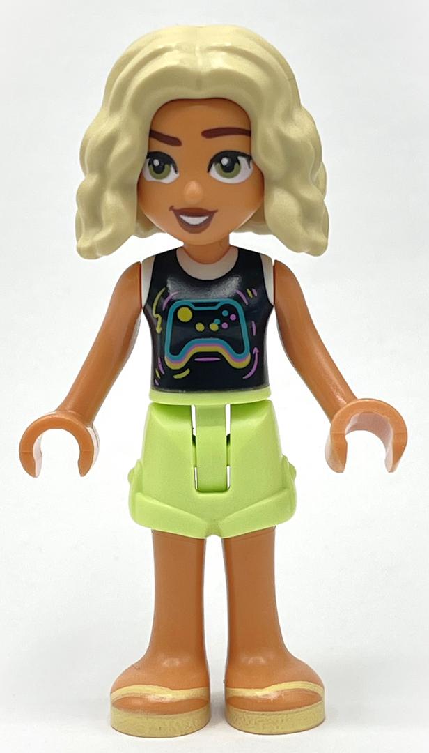 fig-013913 – Nova - Black Top, Bright Light Yellow Shorts