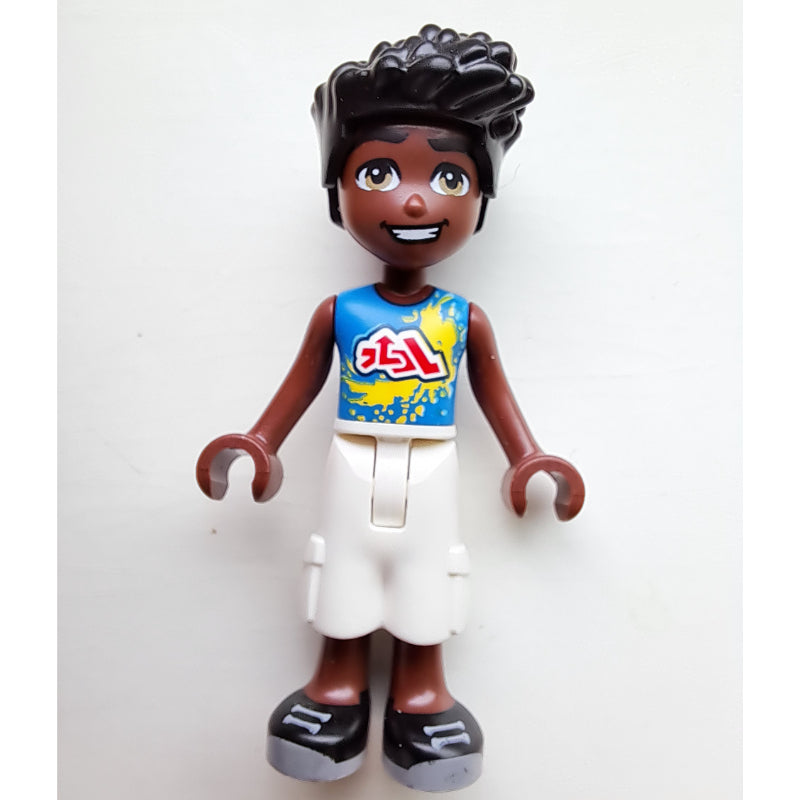 fig-013928 – Zac - Blue Shirt, White Pants