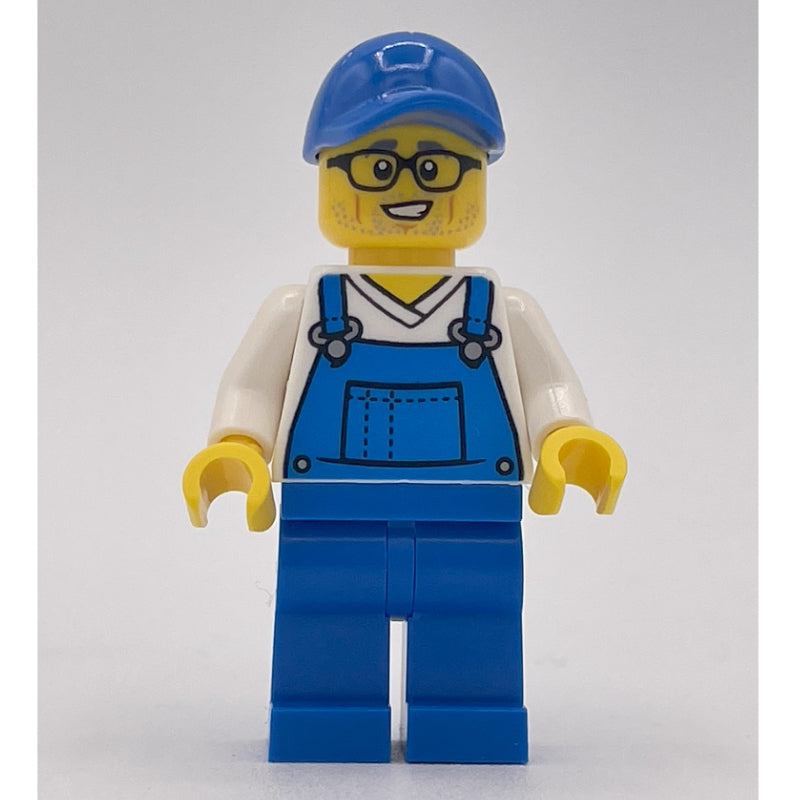 fig-013931 – Man, Blue Overalls, Blue Cap