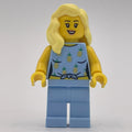 fig-013932 – Woman, Bright Light Blue Outfit with Pineapples