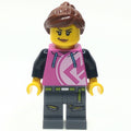 fig-013936 – Woman, Dark Pink Hoodie, Dark Bluish Gray Legs
