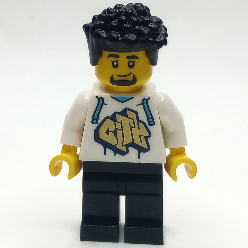 fig-013938 – Man, White Hoodie, Black Legs