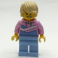 fig-013943 – Woman, Bright Pink Hoodie, Bright Light Blue Legs