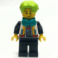 fig-013951 – Blogger, White Jacket, Black Legs, Lime Hair