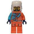 fig-013969 – Arctic Explorer, STEVEGOESNORTH, Orange Suit, Dark Blue Ushanka Hat