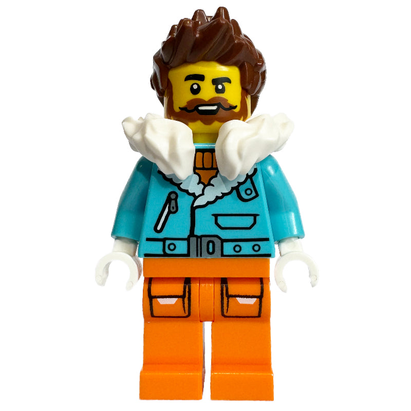 fig-013971 – Arctic Explorer, Captain Nautilus, Medium Azure Jacket, Orange Legs, White Fur Collar
