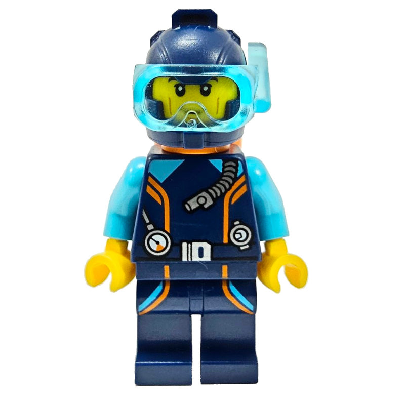 fig-013972 – Ocean Explorer Diver, Man, Dark Blue Wetsuit and Helmet