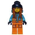 fig-013973 – Arctic Explorer, Tina Tarantula, Orange Suit, Dark Blue Backpack and Beanie
