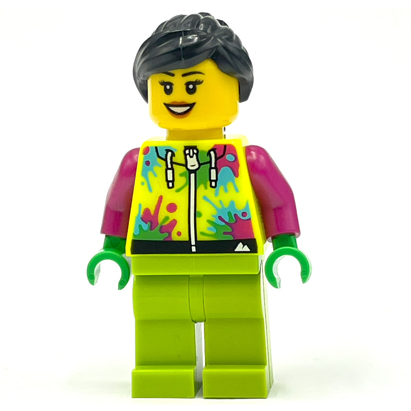 fig-013980 – Cyclist, Vibrant Yellow and Black Jumpsuit