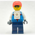 fig-013985 – Rock Climber, Dark Azure Jacket, Dark Blue Legs, Coral Helmet, White Neck Bracket