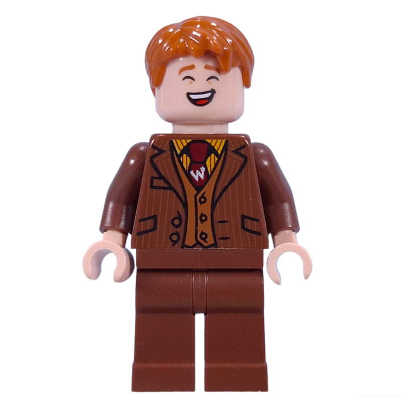 fig-014026 – George Weasley in Reddish Brown Suit, Dark Red Tie