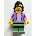 fig-014093 – Medium Lavender Torso, Sand Green Legs, Black Hair, Sunglasses