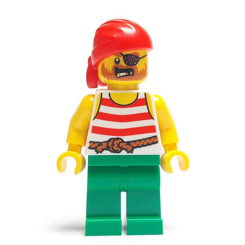fig-014114 – Pirate - White Torso, Green Legs, Red Bandana