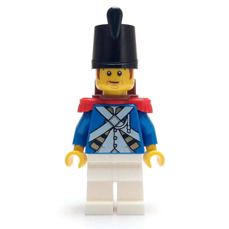 fig-014117 – Soldier (Bluecoat) - Backpack, Red Epaulette, Reddish Brown Sideburns