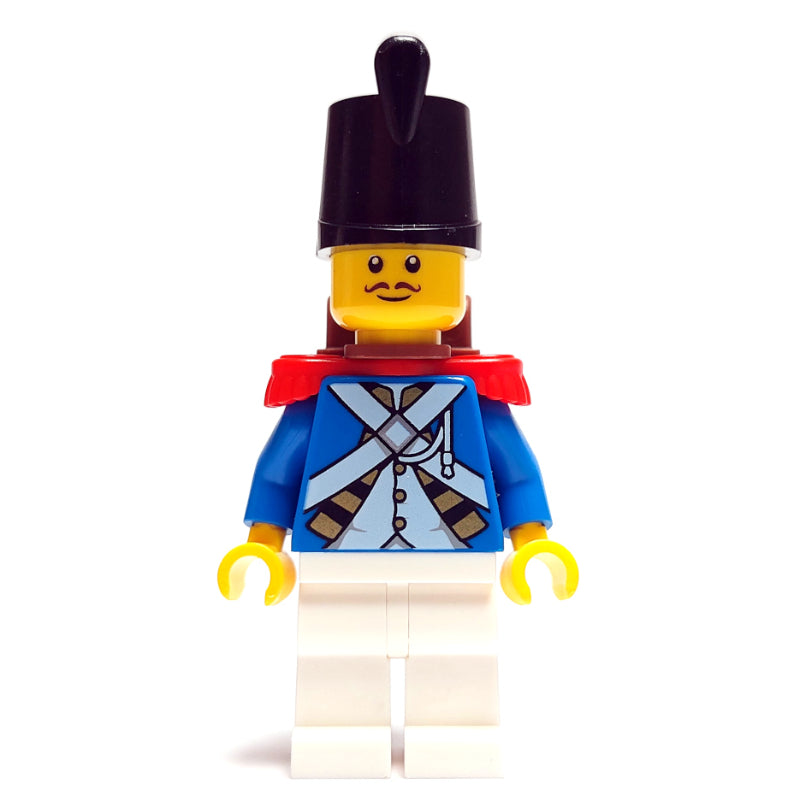 fig-014118 – Soldier (Bluecoat) - Backpack, Red Epaulette, Black Moustache