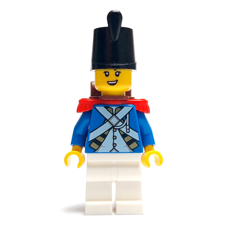 fig-014119 – Soldier (Bluecoat) - Backpack, Red Epaulette, Female