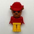 fig-014135 – Bertie Bulldog, Brown Head, Red Torso, Yellow Legs, Red Fire Helmet