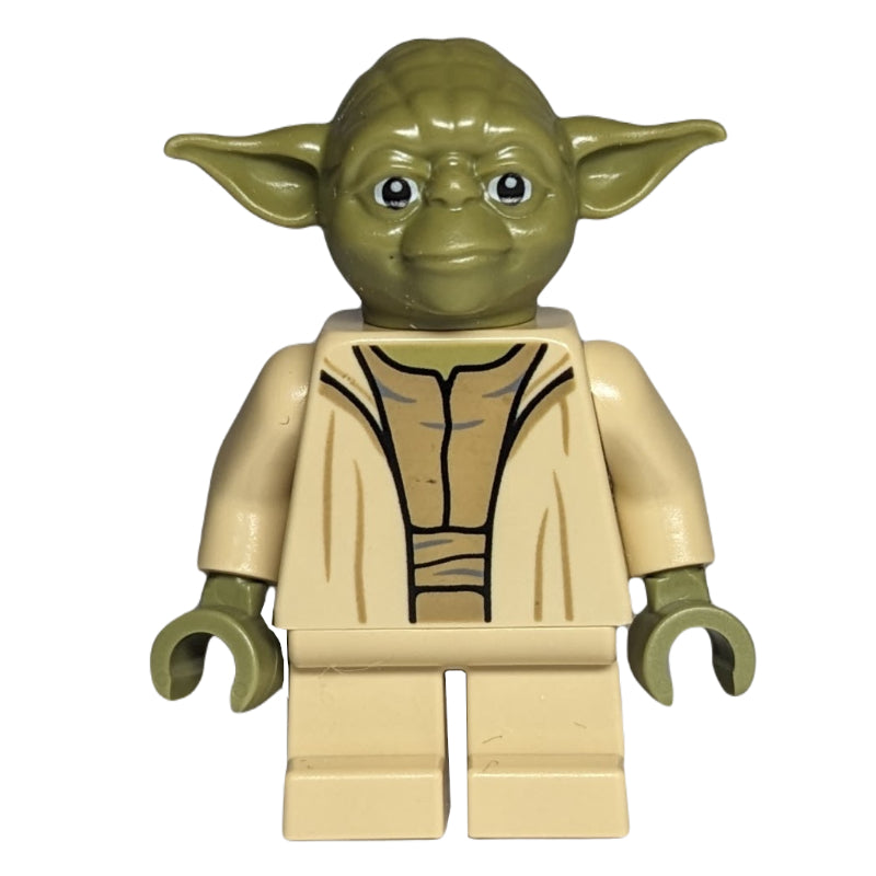 fig-014192 – Yoda, Olive Green Head, Dark Tan Undershirt, Thin Creases