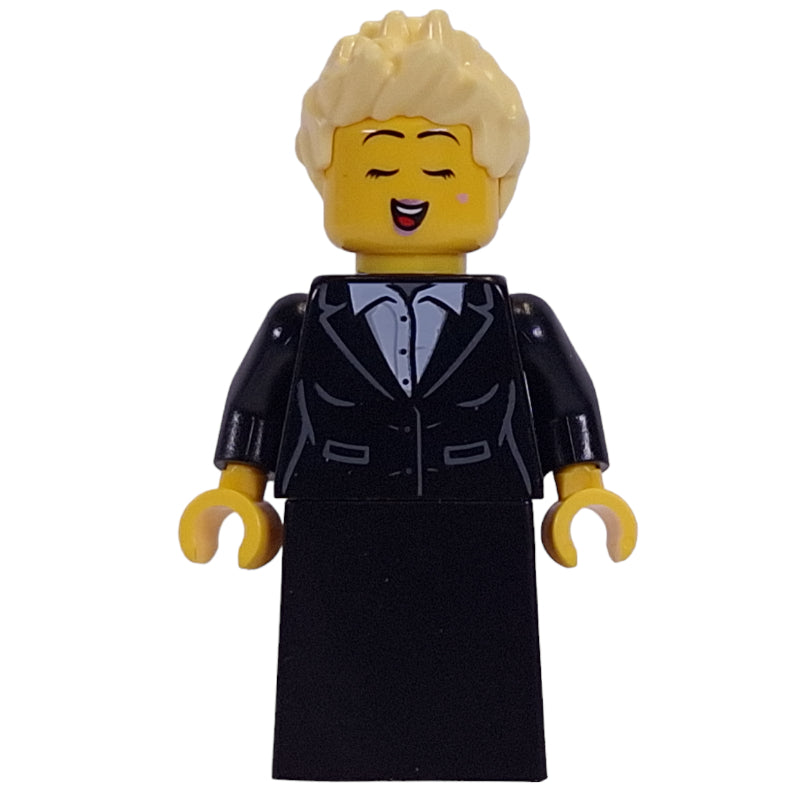 fig-014277 – Carol Singer, Black Torso, Black Dress, Bright Light Yellow Hair