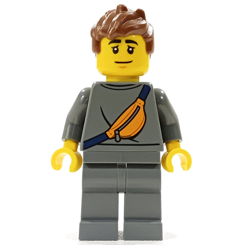fig-014320 – Man, Dark Bluish Gray Tracksuit, Fanny Pack