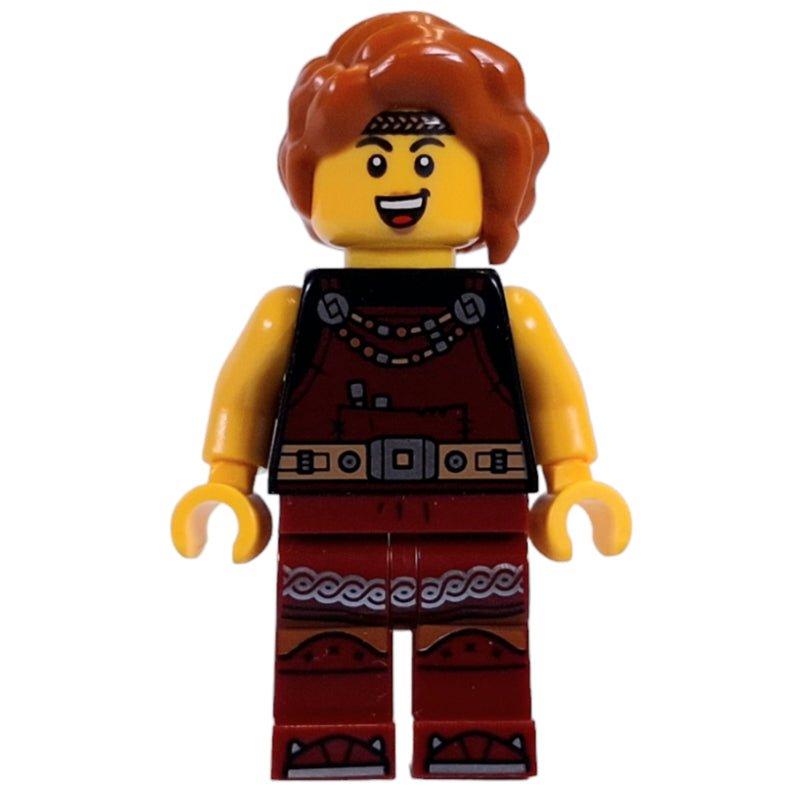 fig-014393 – Viking, Dark Red Overalls, Dark Orange Hair