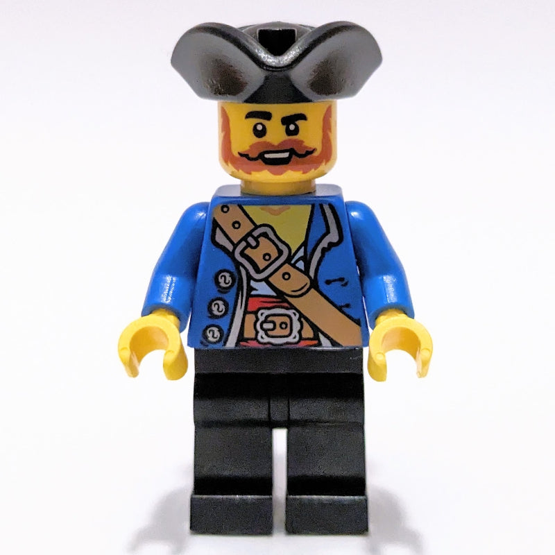 fig-014410 – Pirate - Blue Jacket, Black Legs, Black Tricorne