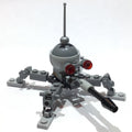 fig-014452 – Dwarf Spider Droid, Dark Bluish Gray Dome, Fixed Black Cannon