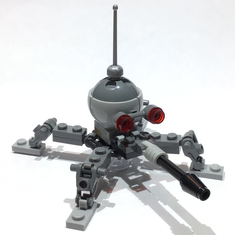 fig-014452 – Dwarf Spider Droid, Dark Bluish Gray Dome, Fixed Black Cannon