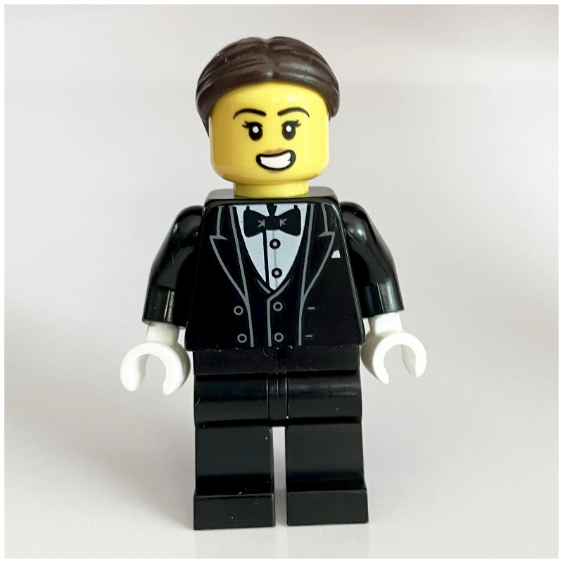 fig-014477 – Waiter, Black Tuxedo, Dark Brown Hair