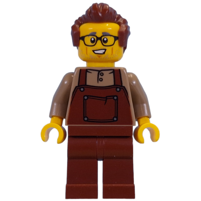 fig-014486 – Dark Tan Torso, Reddish Brown Overall, Reddish Brown Hair
