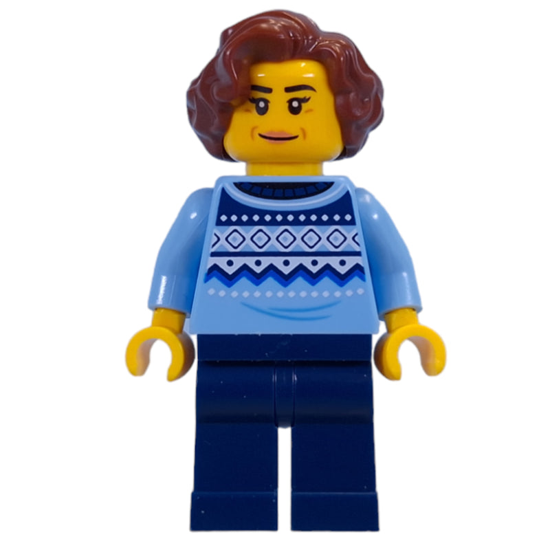 fig-014487 – Bright Light Blue Torso, Dark Blue Legs, Reddish Brown Hair