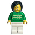 fig-014496 – Bright Green Torso, White Legs, Black Hair